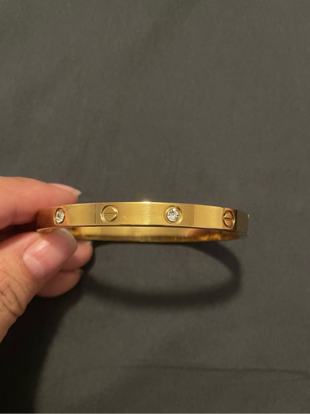 New - Classic Love bangle inspired - stamped